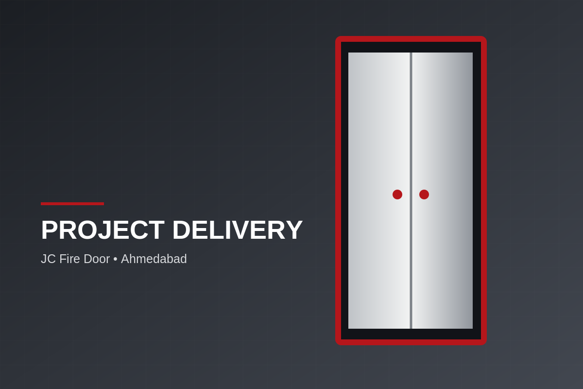 Commercial fire door project installation