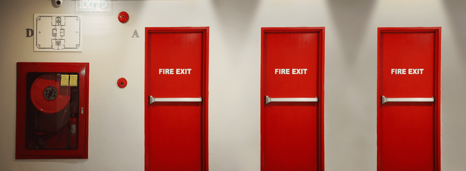 Fire exit doors